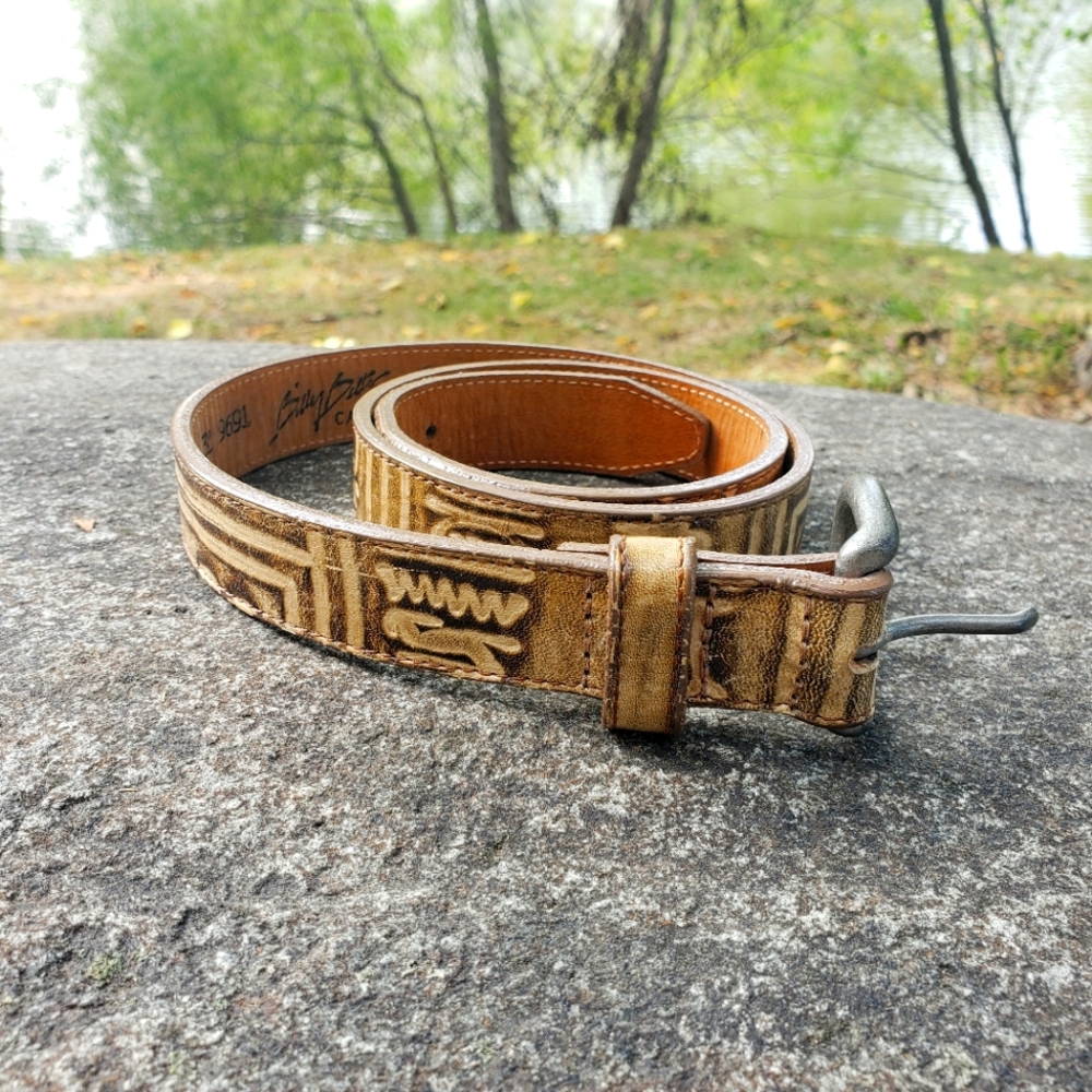 Billy Belts Leather Embossed Belt